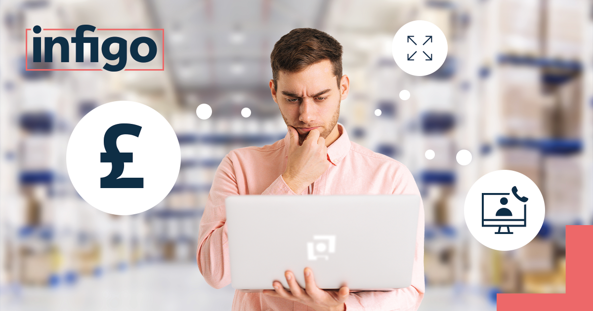 Man deciding on price, support, and scalability of web-to-print choices