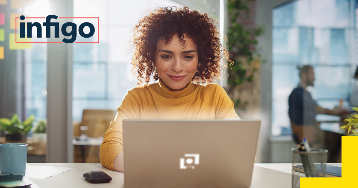 Person on Laptop with Glowing Edges