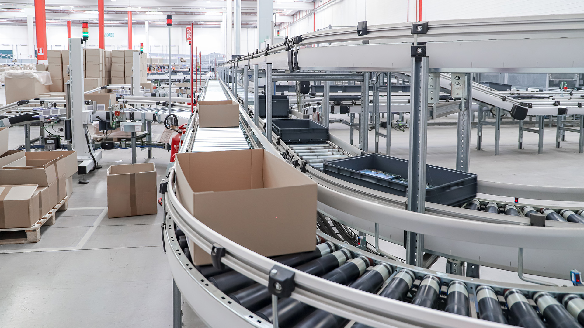 The inside of a packaging fulfilment facility