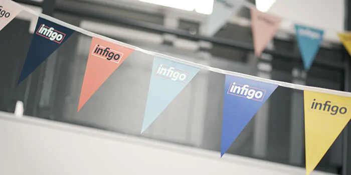 Infigo Logo on Bunting