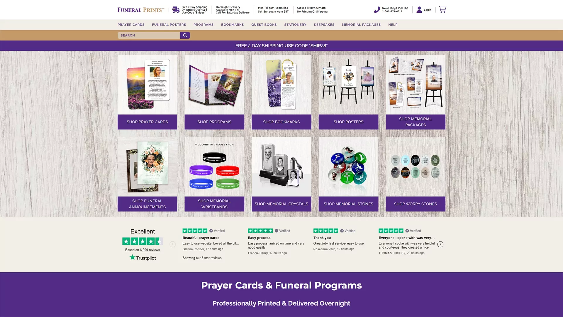 Funeral Prints Storefront
