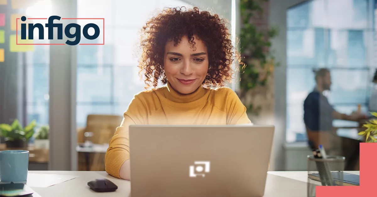 Person on Laptop with Glowing Edges