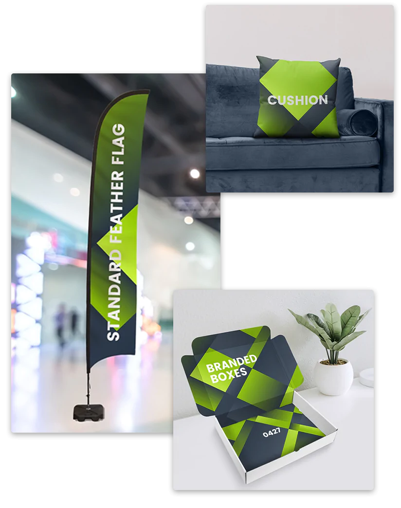 A Collage of Different The Big Display Company Offerings